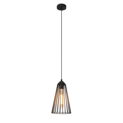 Κρεμαστό φωτιστικό οροφής TORRI 1xE27/15W/230V διάμετρος 16 cm μαύρο
