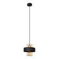 Κρεμαστό φωτιστικό οροφής VOLTA 1xE27/15W/230V μαύρο/χρυσαφί
