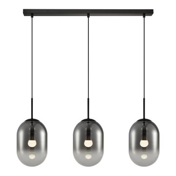 Κρεμαστό φωτιστικό οροφής ράγα ALIAS 3xE14/40W/230V μαύρο/γκρι