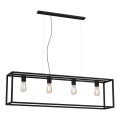 Κρεμαστό φωτιστικό οροφής ράγα FRAME 4xE27/60W/230V μαύρο