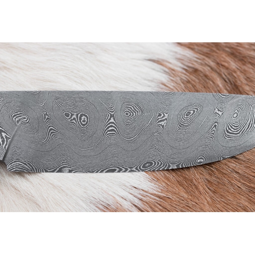 Κυνηγετικό μαχαίρι Δαμασκού 11,8 cm καρυδιά/κέρατο ελαφιού