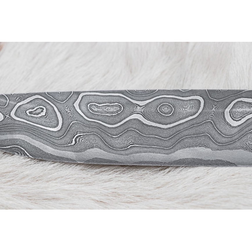 Κυνηγετικό μαχαίρι Δαμασκού 13,8 cm ironwood/κόκκαλο βουβαλιού