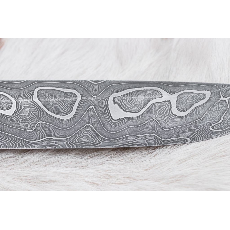 Κυνηγετικό μαχαίρι Δαμασκού 13,8 cm ironwood/κόκκαλο βουβαλιού