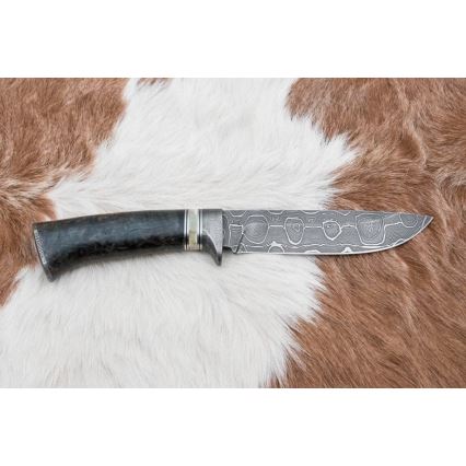 Κυνηγετικό μαχαίρι Δαμασκού 13,8 cm Σημύδα/κόκκαλο καμήλας