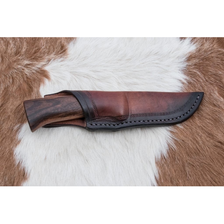 Κυνηγετικό μαχαίρι Δαμασκού 9,7 cm καρυδιά/σφένδαμος