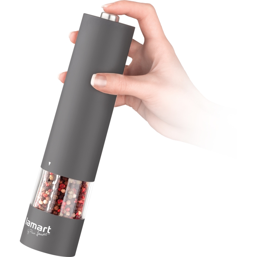 Lamart - Ηλεκτρικός μύλος μπαχαρικών 4xAA γκρι