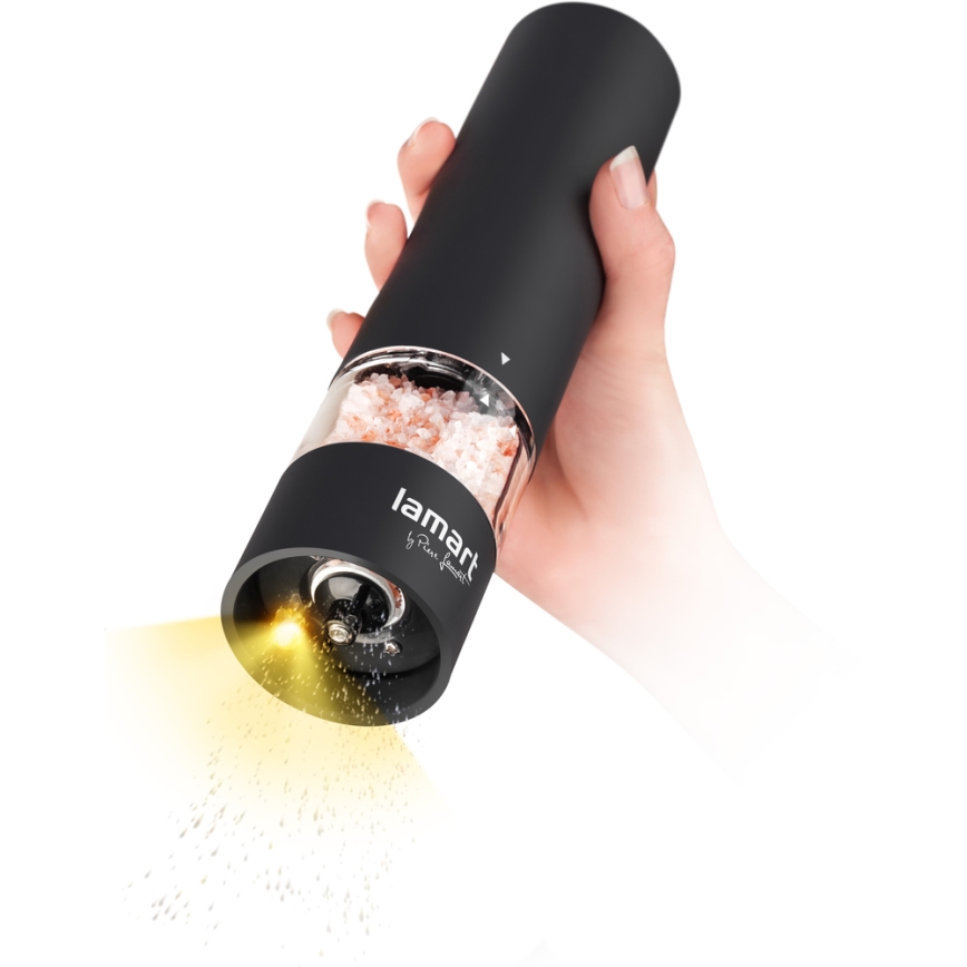 Lamart - Ηλεκτρικός μύλος μπαχαρικών 4xAA μαύρο