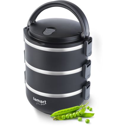 Lamart - Δοχείο φαγητού Θερμός 1,8 l μαύρο