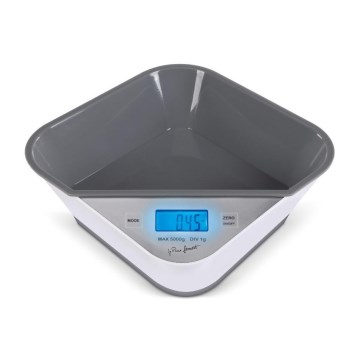 Lamart - Ψηφιακή ζυγαριά κουζίνας 2xAAA λευκή/γκρι