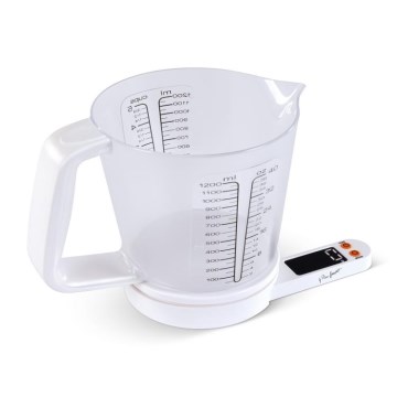 Lamart - Ψηφιακή ζυγαριά κουζίνας με μεζούρα 2xAAA λευκή