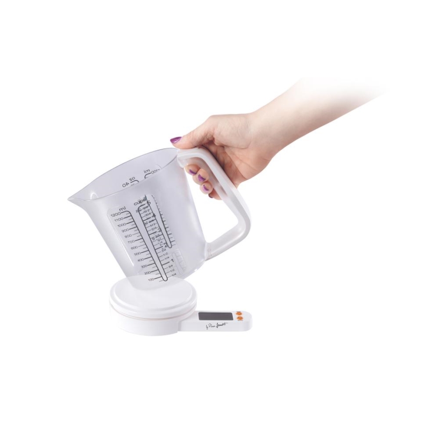 Lamart - Ψηφιακή ζυγαριά κουζίνας με μεζούρα 2xAAA λευκή