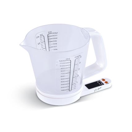 Lamart - Ψηφιακή ζυγαριά κουζίνας με μεζούρα 2xAAA λευκή