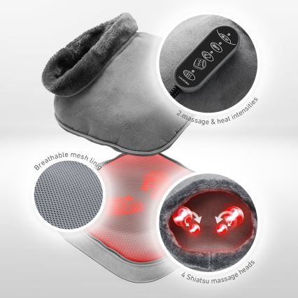 Lanaform - Ηλεκτρική συσκευή μασάζ ποδιών 2 σε 1 SHIATSU 30W/230V