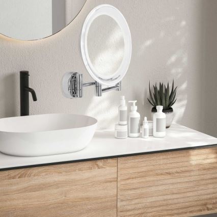 Lanaform - Επιτοίχιος καθρέφτης για μακιγιάζ με LED WALL LED/4xAAA
