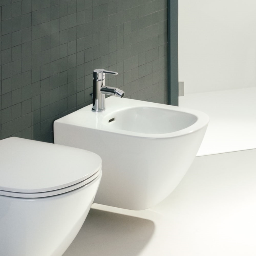 LAUFEN H3410810041141 - Μπαταρία μπιντέ + βαλβίδα με υπερχείλιση LUA γυαλιστερό χρώμιο