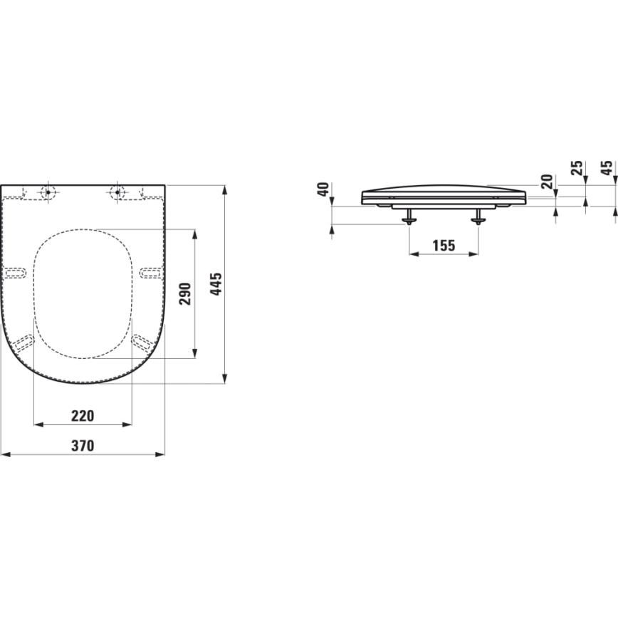 LAUFEN H8910830000001 - Καπάκι λεκάνης SoftClose LUA duroplast/λευκό