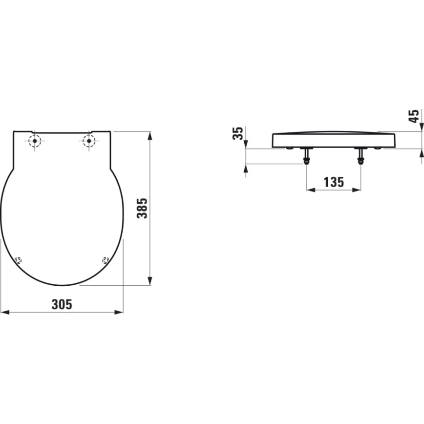 LAUFEN H8942827160001 - Καπάκι για ουρητήριο SoftClose VAL duroplast/ματ μαύρο