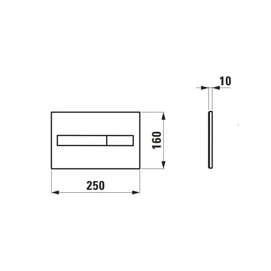 LAUFEN H8956610000001 - Πλακέτα έκπλυσης DUAL LIS λευκή