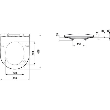 LAUFEN H8989660000001 - Καπάκι λεκάνης SoftClose PRO duroplast/λευκό