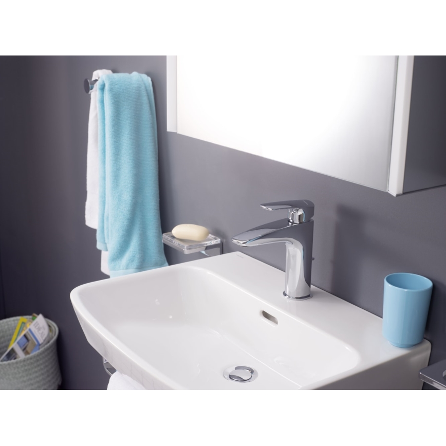LAUFEN HF500701100000 - Μπαταρία νιπτήρος + βαλβίδα με υπερχείλιση LAURIN 16,2 cm γυαλιστερό χρώμιο