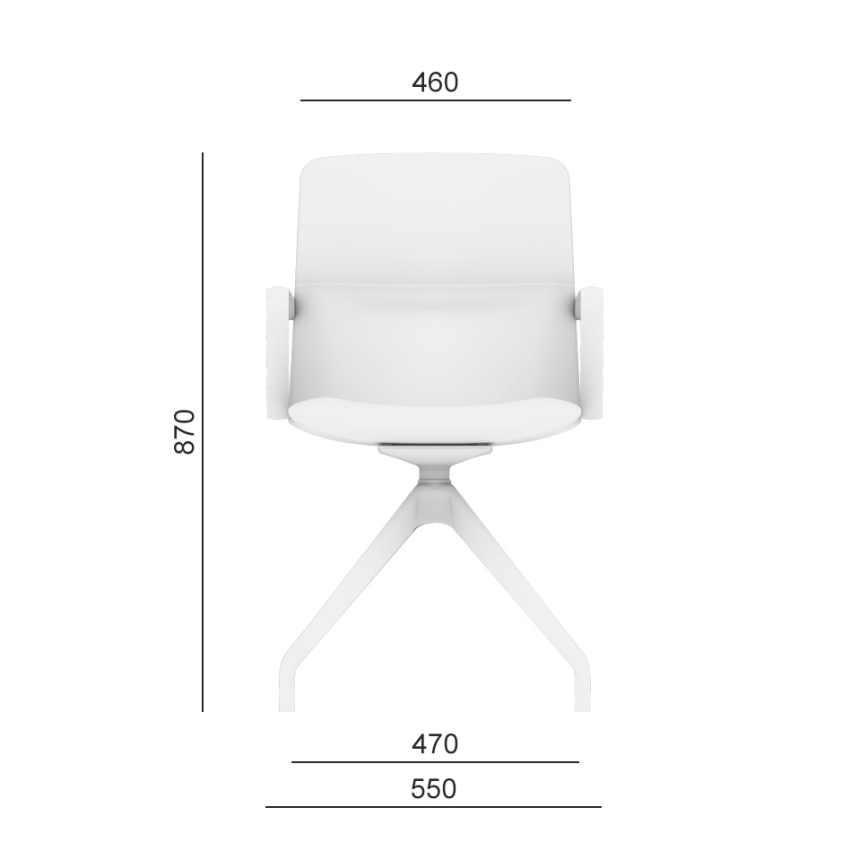 LD Seating - Καρέκλα γραφείου FLEXI πορτοκαλί