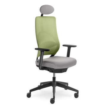 LD Seating - Καρέκλα γραφείου με προσκέφαλο ARCUS γκρι/πράσινη