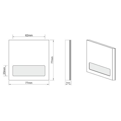 LDST AL-01-B-BC5 - Φωτισμός σκάλας ALEX 5xLED/1,2W/230V