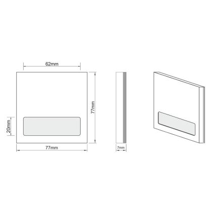 LDST AL-01-SS-BC5 - Φωτισμός σκάλας ALEX 5xLED/1,2W/230V