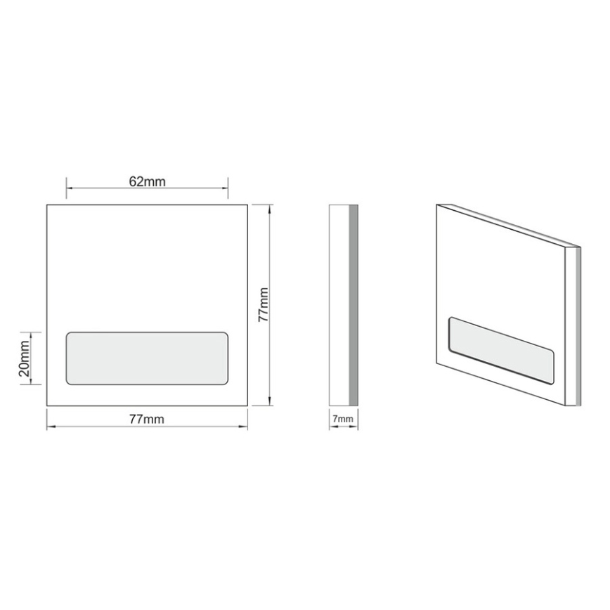 LDST AL-01-SS-BC5 - Φωτισμός σκάλας ALEX 5xLED/1,2W/230V