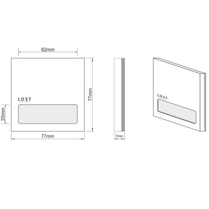 LDST AL-01-SS-BZ5 - Φως σκάλας LED ALEX 5xLED/1,2W/230V χρώμιο ματ 6500K