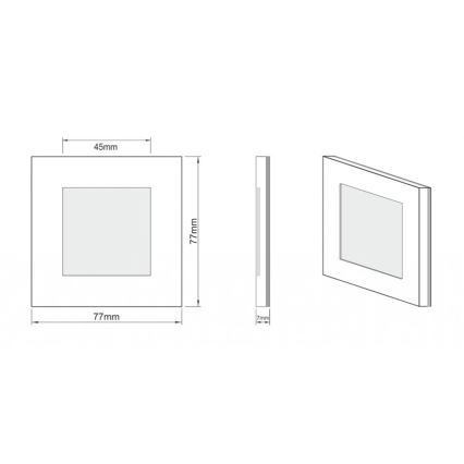 LDST AN-01-B-BC9 - Φωτισμός σκάλας ANGEL 9xLED/1,2W/230V