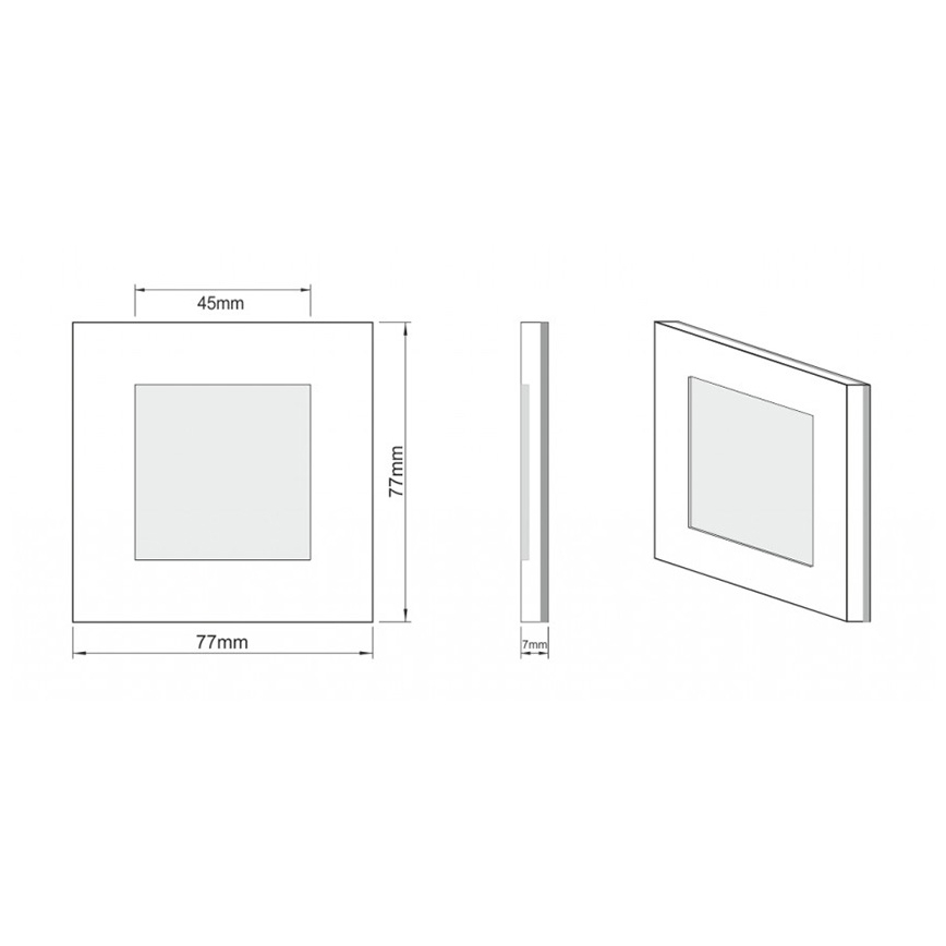 LDST AN-01-B-BC9 - Φωτισμός σκάλας ANGEL 9xLED/1,2W/230V