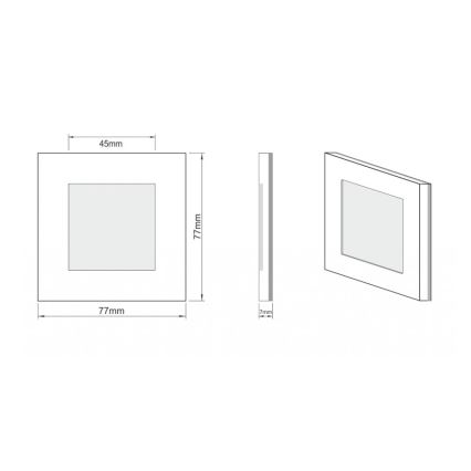 LDST AN-01-B-BZ16 - Φως σκάλας LED ANGEL 16xLED/1,2W/230V λευκό 6500K