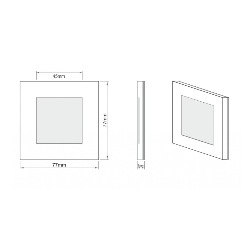 LDST AN-01-B-BZ16 - Φως σκάλας LED ANGEL 16xLED/1,2W/230V λευκό 6500K