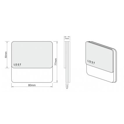 LDST DA-01-CB-BC5 - Φωτισμός σκάλας DAISY 5xLED/1,2W/230V