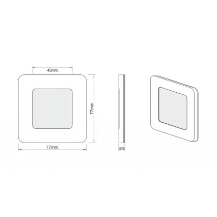 LDST DI-01-B-BZ12 - LED Φωτιστικό σκάλας DIANA LED/1,2W/230V λευκό 6500K