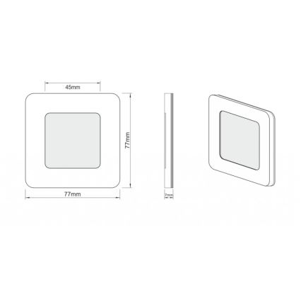 LDST DI-01-SZ-BZ9 - LED φωτιστικό σκάλας DIANA 9xLED/1,2W/230V 6500K
