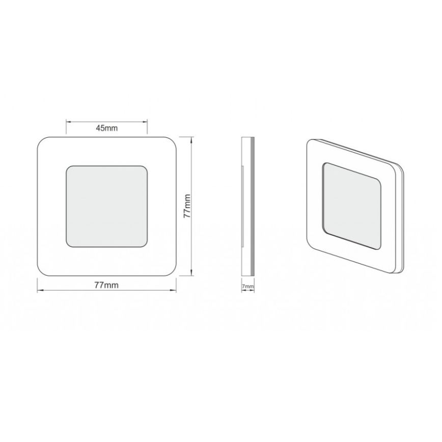 LDST DI-01-SZ-BZ9 - LED φωτιστικό σκάλας DIANA 9xLED/1,2W/230V 6500K