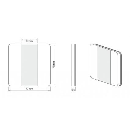 LDST DU-01-B-BC8 - Φωτισμός σκάλας DUO 8xLED/1,2W/230V