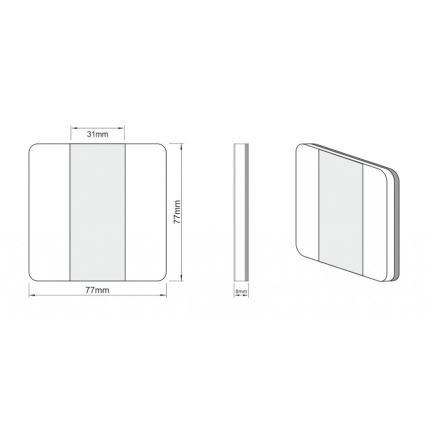 LDST DU-01-SC-BC10 - Φως σκάλας LED DUO ματ μαύρο 3500K