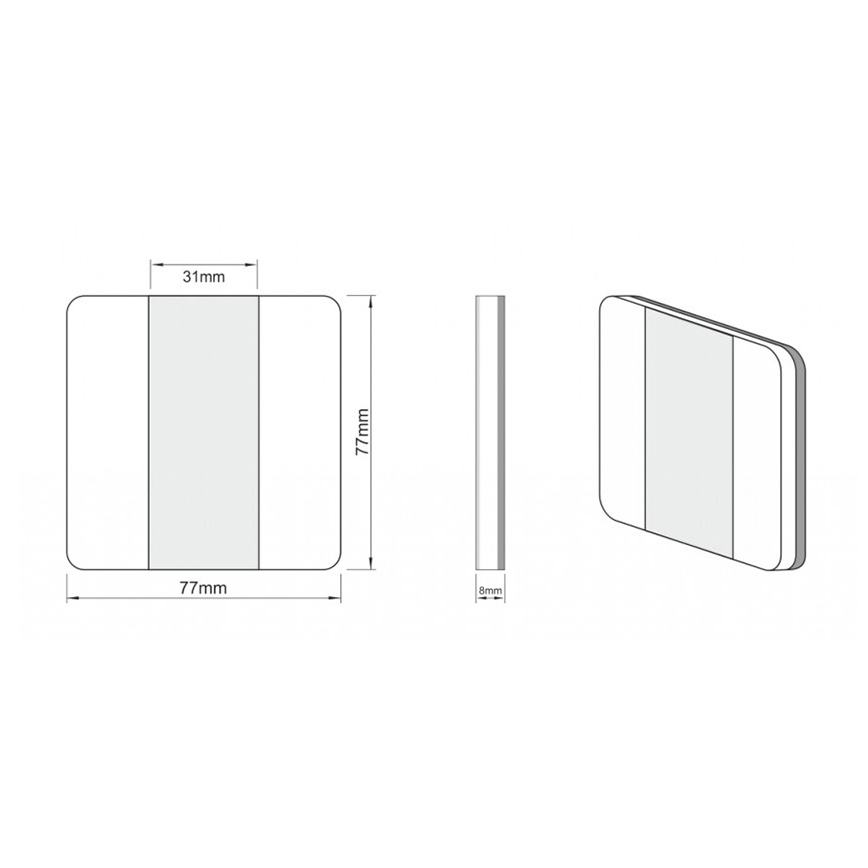LDST DU-01-SC-BC10 - Φως σκάλας LED DUO ματ μαύρο 3500K