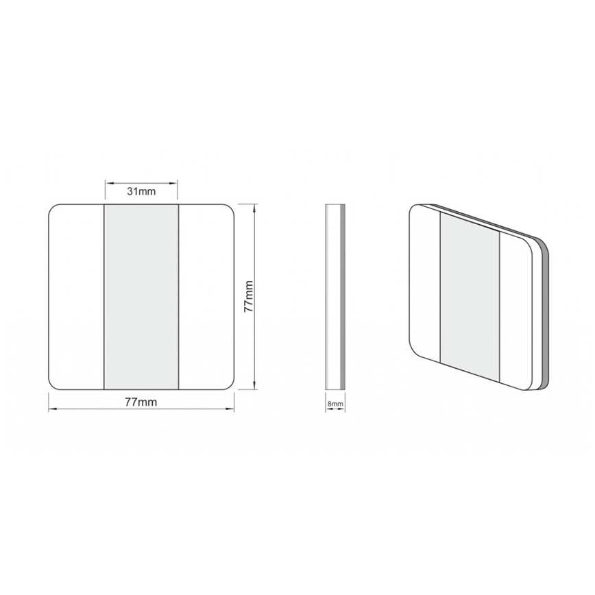 LDST DU-01-SS-BC10 - Φωτισμός σκάλας DUO 10xLED/1,2W/230V