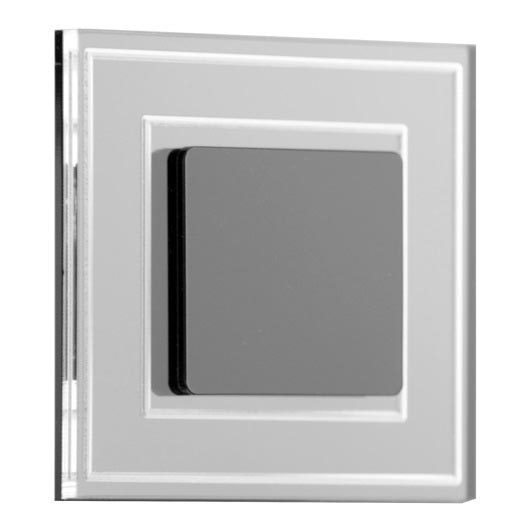 LDST KE-01-CB-BZ8 - LED φωτιστικό σκάλας KELLY 8xLED/1,2W/230V γυαλιστερό μαύρο 6500K