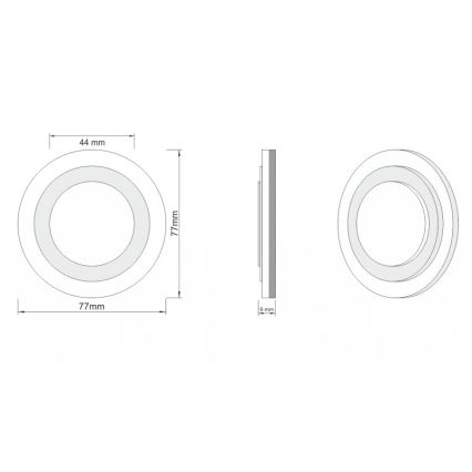 LDST LI-01-B-BZ8 - Φως σκάλας LED LILI 8xLED/1,2W/230V λευκό 6500K