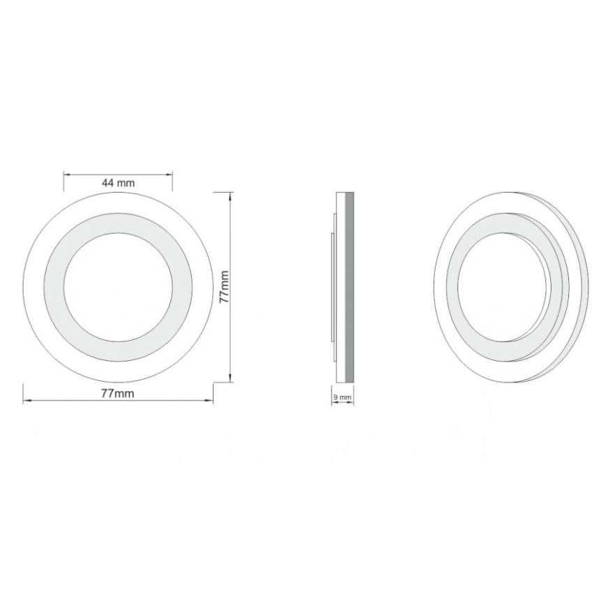 LDST LI-01-SZ-BC8 - Φως σκάλας LED LILI 8xLED/1,2W/230V χρυσαφί 3500K