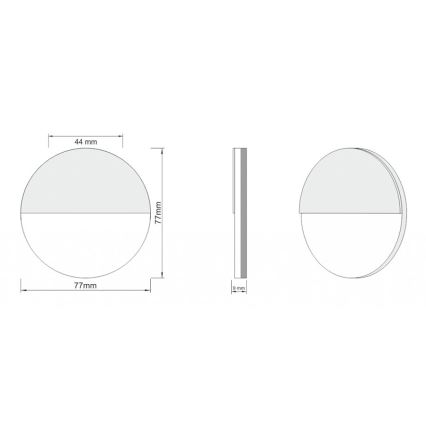 LDST RO-01-CB-BC4 - Φωτισμός σκάλας ROBIN 4xLED/1,2W/230V