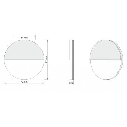 LDST RO-01-SC-BC4 - Φως σκάλας LED ROBIN 4xLED/1,2W/230V ματ μαύρο 3500K