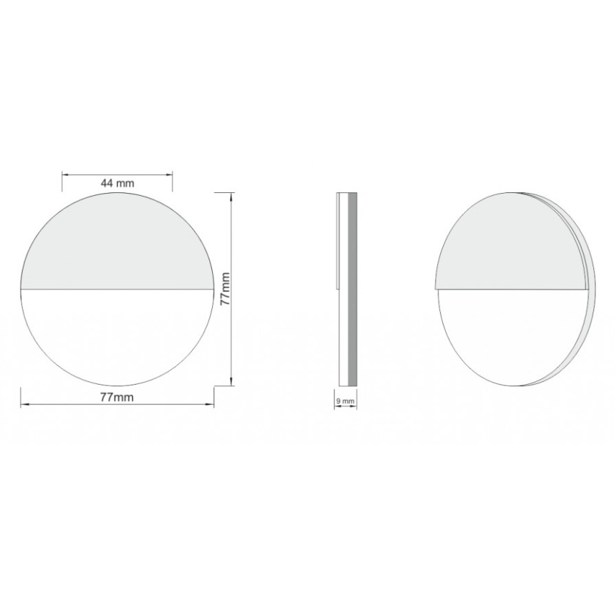 LDST RO-01-SC-BC4 - Φως σκάλας LED ROBIN 4xLED/1,2W/230V ματ μαύρο 3500K