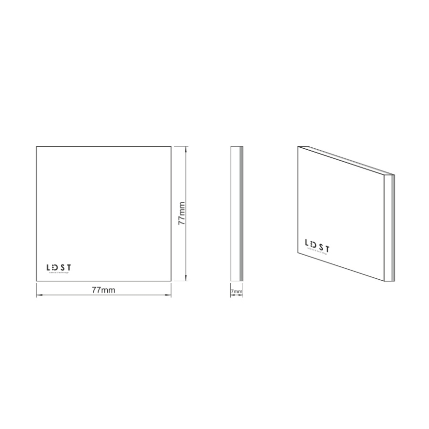 LDST SI-01-L-BC8 - Φωτισμός σκάλας SILVER 8xLED/1,2W/230V