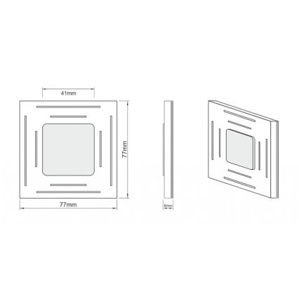 LDST SP-01-SC-BC8 - Φωτισμός σκάλας SPACE 8xLED/1,2W/230V